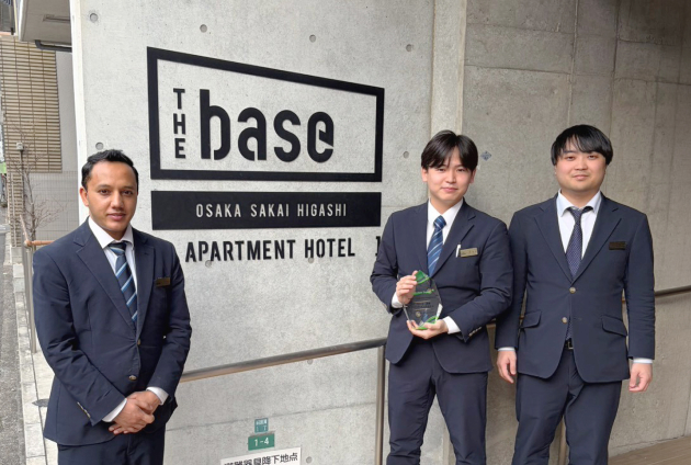 THE BASE SAKAIHIGASHI Wins Rakuten Travel Silver Award 2025